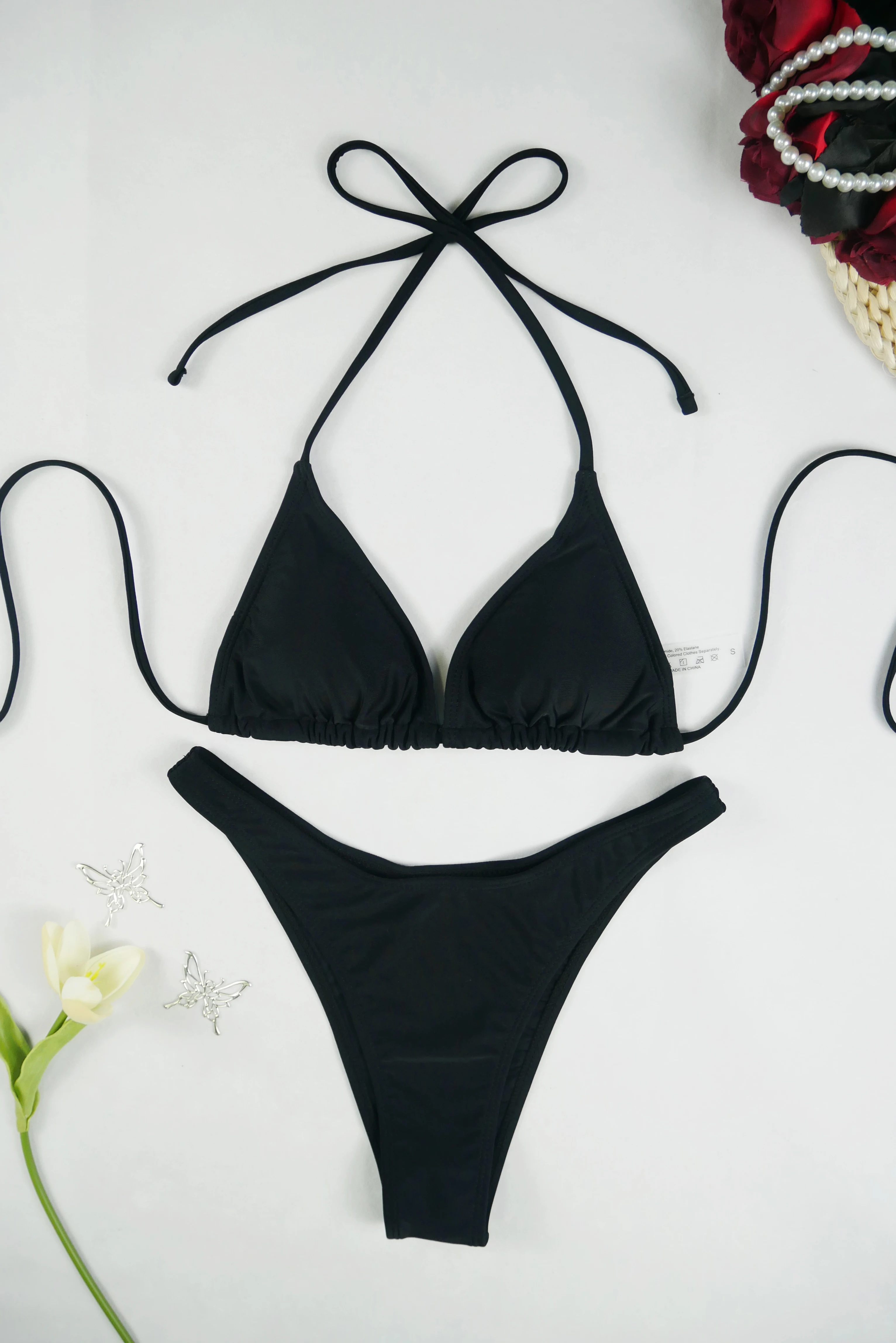 

Sexy Bikini 2024 Push Up Women Swimsuits Female Micro Bikini Set Solid Swimwear Lace Up Triangle Swimsuit Brazilian Bathing Suit