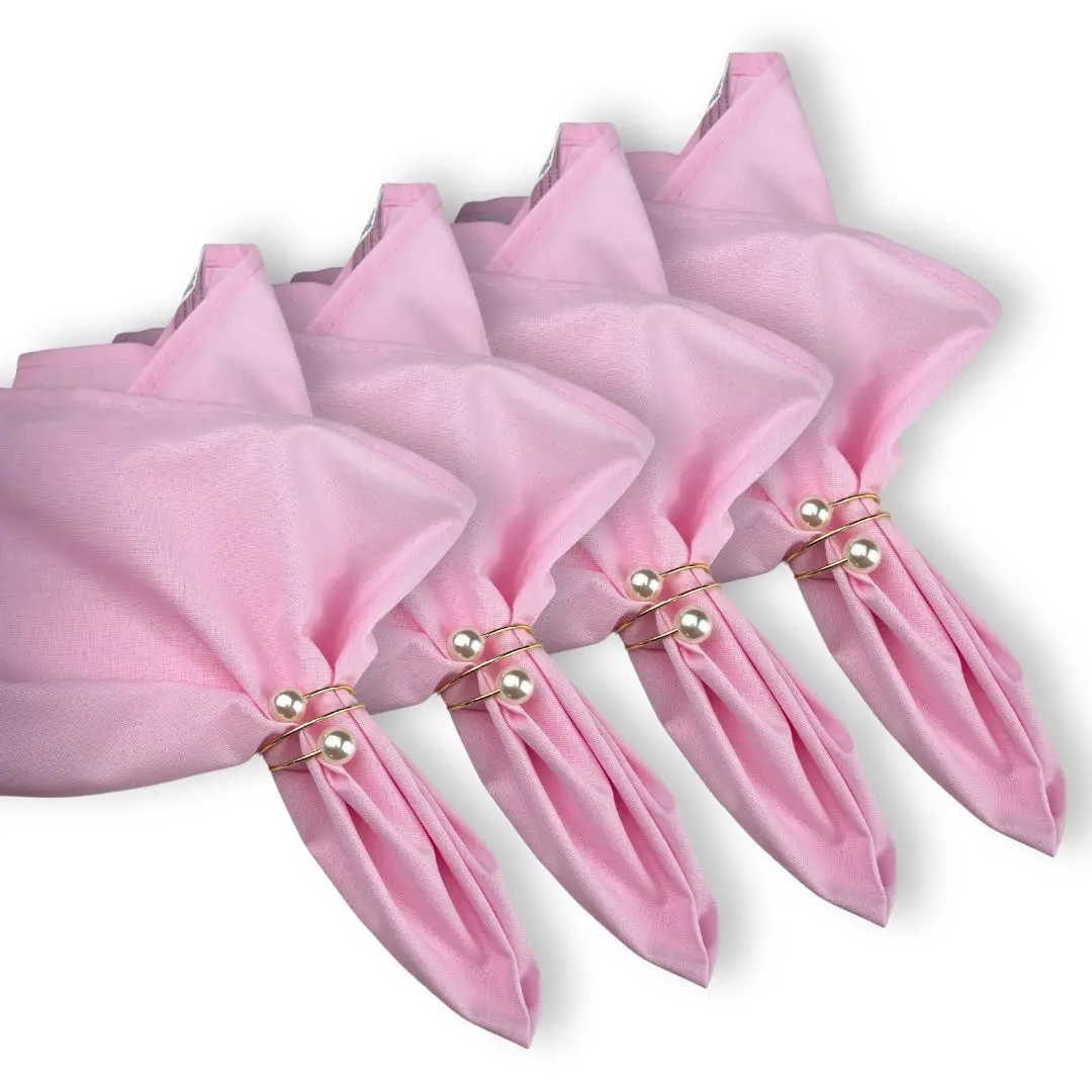 Cotton Fabric Plain Mouth Napkin 4 Pieces