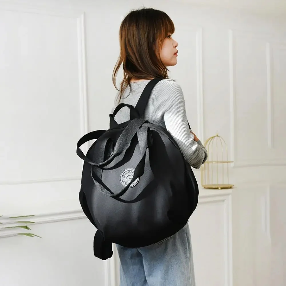 Plecak podróżny o dużej pojemności Retro Fashion College Style Oxford Cloth Schoolbag Black Rucksack — zdjęcie 2