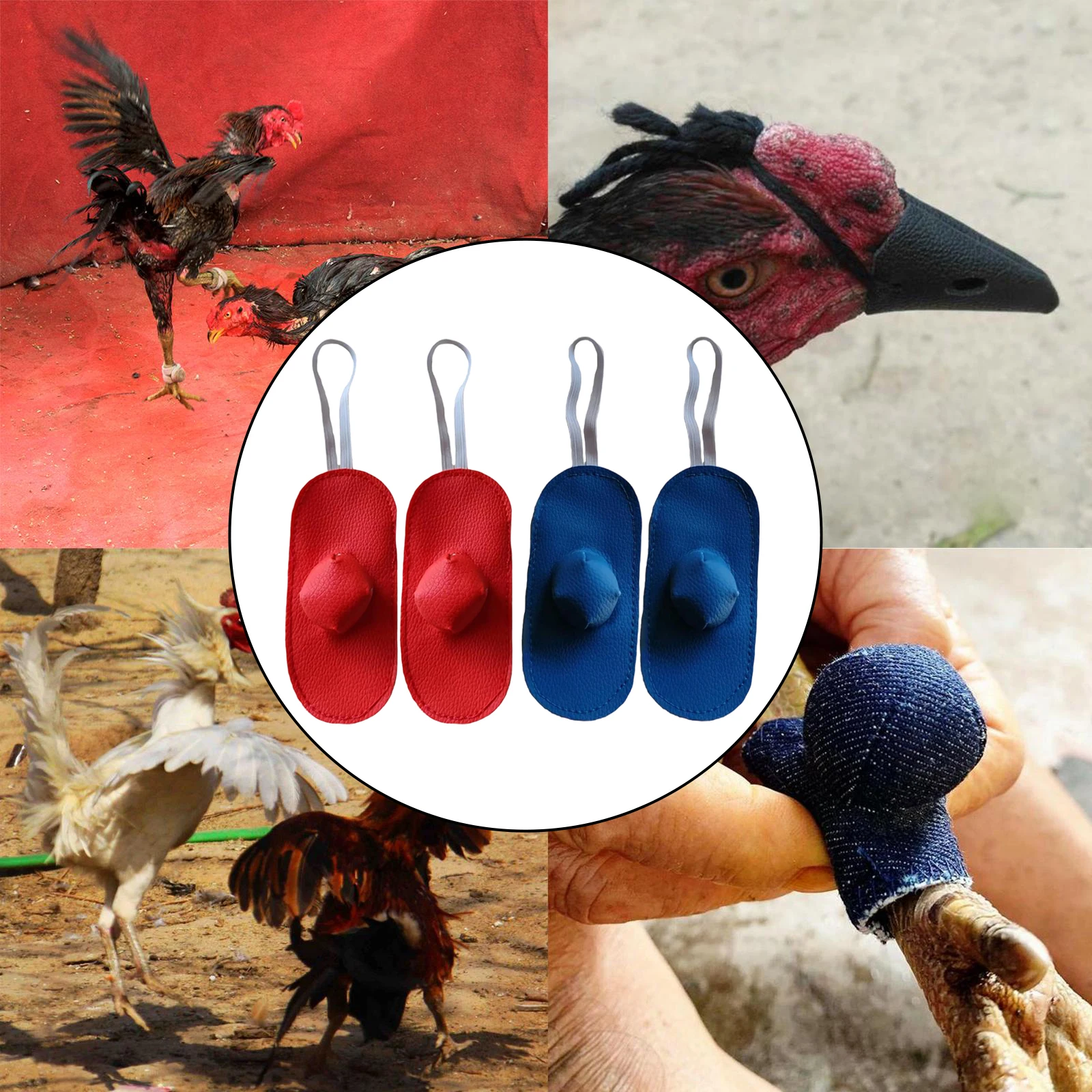 2 Pairs Gamefowl Rooster Leg Guard Legs Protection Wraps Practical Fighting Protection Accessories Rooster Protective Supplies
