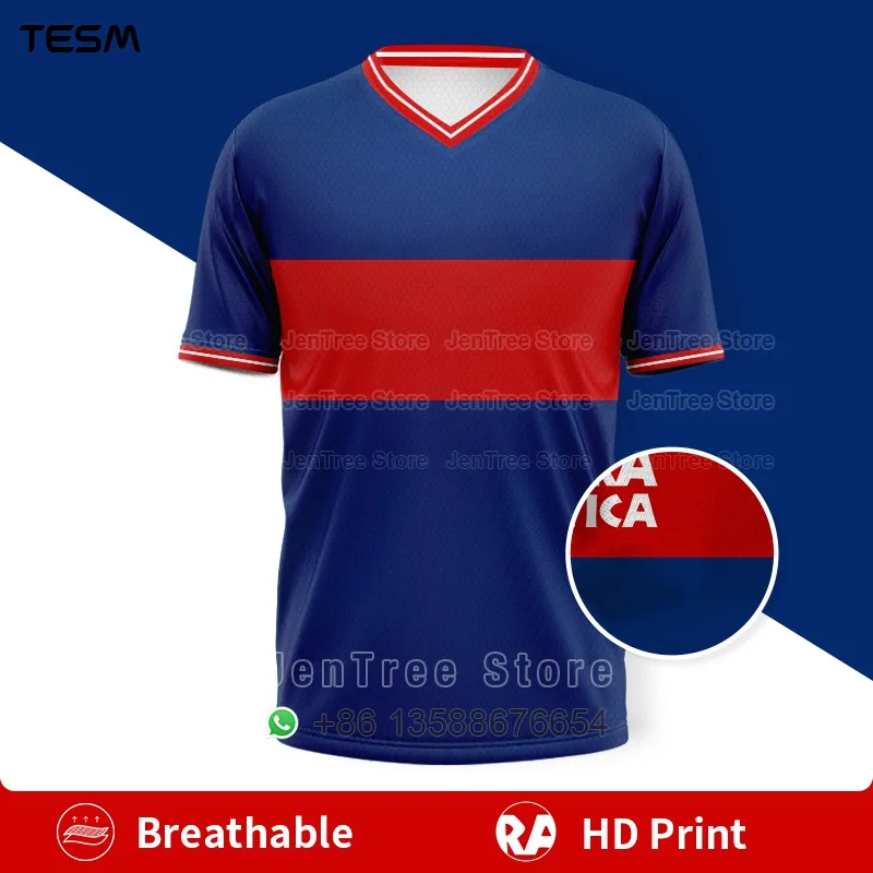 Men Retro Jersey T-Shirt Women Sports Top Children Casual Short-Sleeved T-Shirt High-Definition Printing Breathable Shirt