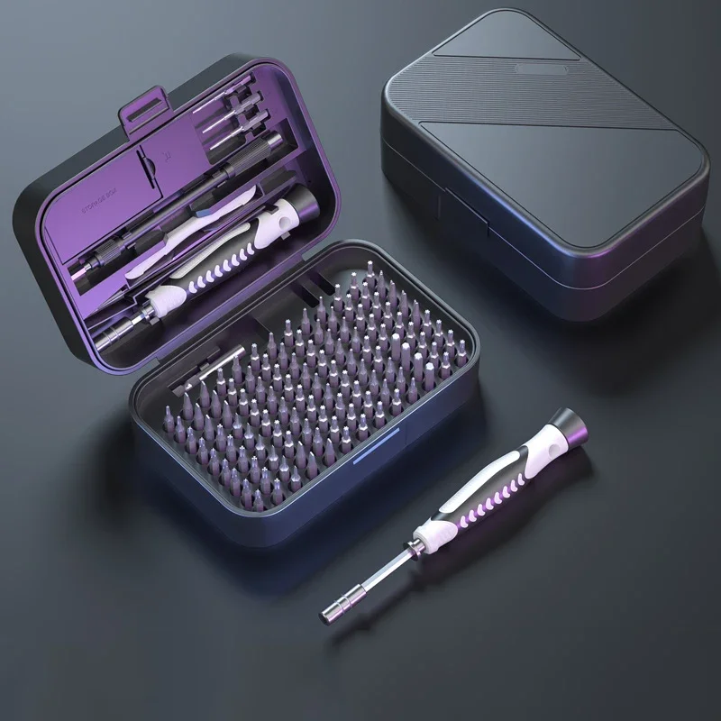 Zestaw wkrętaków precyzyjnych 130 w 1 Przenośne zestawy narzędzi ręcznych Bity magnetyczne Mine Small do naprawy telefonów komórkowych Xiaomi PC Watch — zdjęcie 2