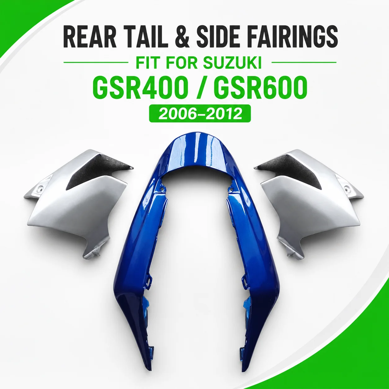Fit for Suzuki GSR400 GSR600 2006 - 2012 Motorcycle Left Right Rear Tail Section Seat Cowl Fairing Part GSR 400/600