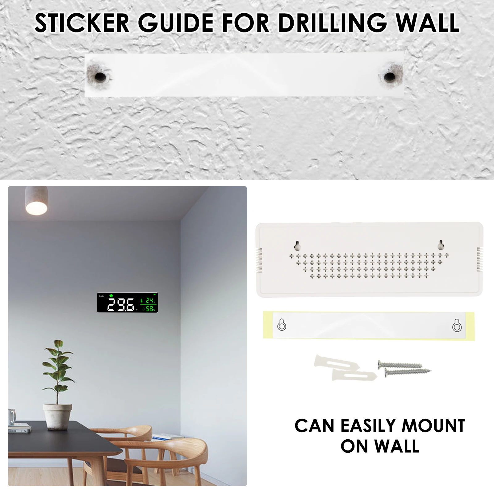 SLM-336 Sound Level Meter Smart Decibel Large Colored LED Screen Display 30dB to 130dB Range