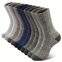 5 Pairs Merino Wool Socks For Men, Super Thick Hiking Socks Thermal Socks For Cold Weather