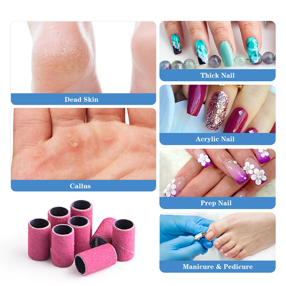 TP-Bandas de Lixa para Manicure, Brocas De Unhas, Cuidados Com Os Pés, Polimento, Removedor De Gel Polonês, Ferramentas De Substituição, 50PCs