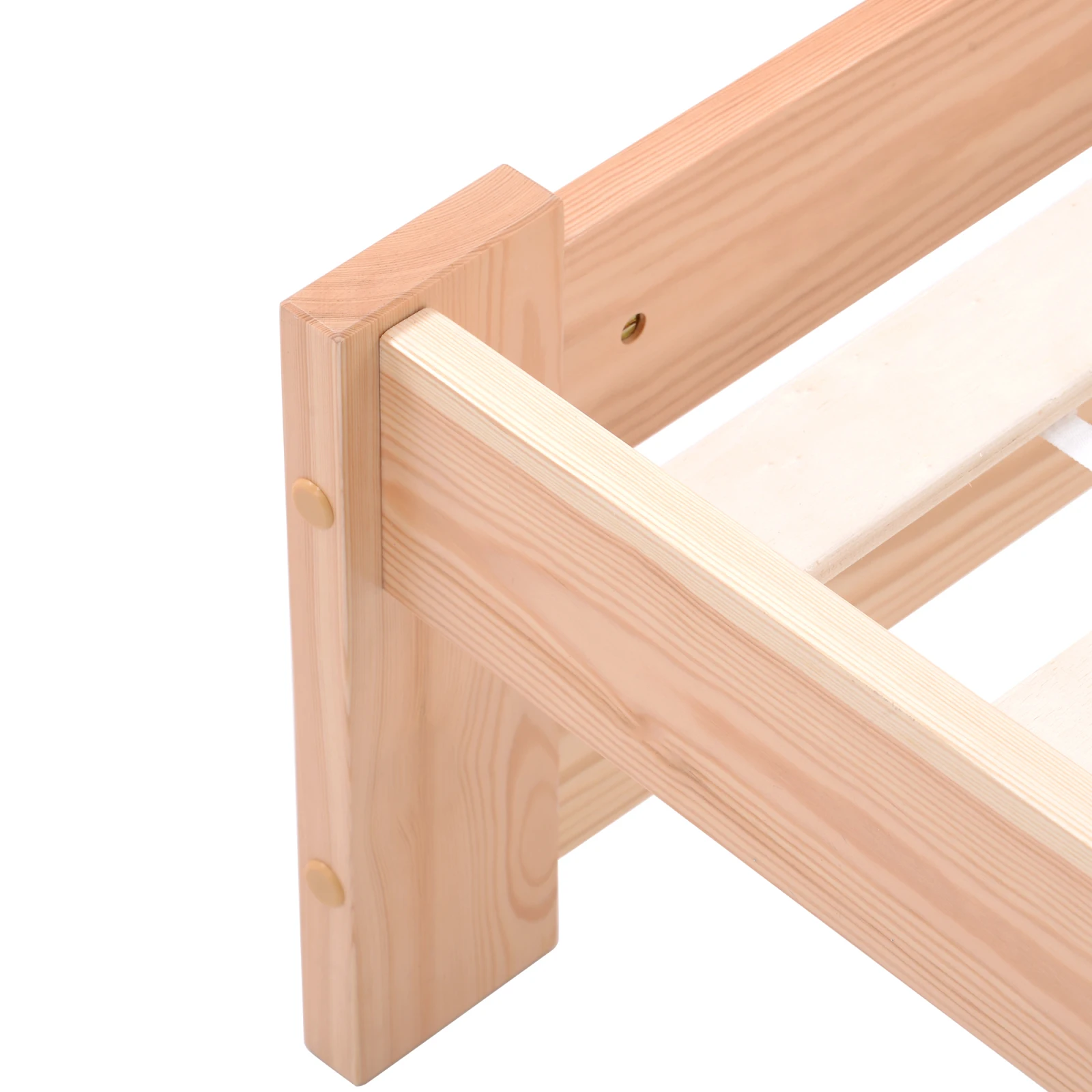 Rosahqnda سرير من الصنوبر الصلب سرير مفرد 90*200 سنتيمتر إطار سرير مزدوج 140*200 سنتيمتر ، سرير الصنوبر الطبيعي سرير الشباب سرير الضيوف شقة السرير ، الخشب