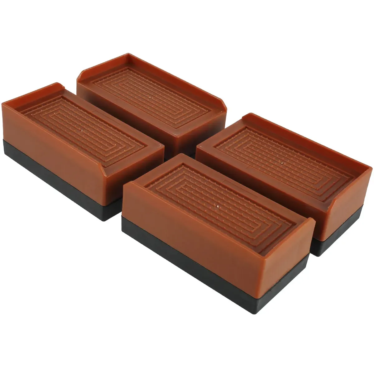 4Pcs Bed Risers Heavy Duty Adjustable Furniture Riser Stackable Desk Lifts Leg Extenders with Anti Slip Pad for Table Couch Sofa