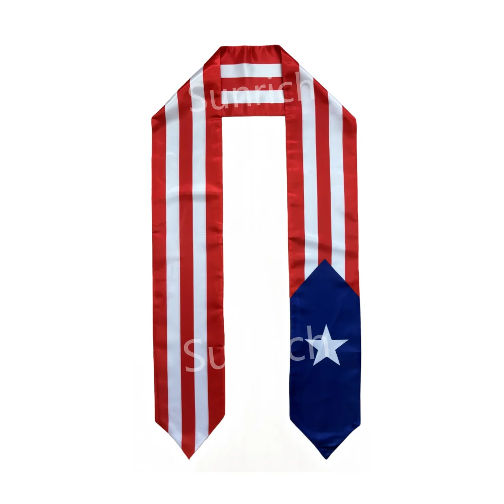 Puerto Rico Flag Graduation Stole Study Abroad Adult Unisex Puerto Rican Graduation Sash