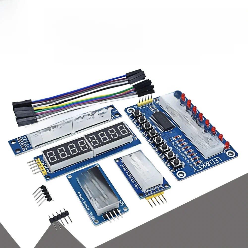Moduł TM1638 TM1637 4-klawiszowy wyświetlacz dla AVR Arduino MAX7219 Cyfrowa rura LED 8-bitowa 74HC595 — zdjęcie 2