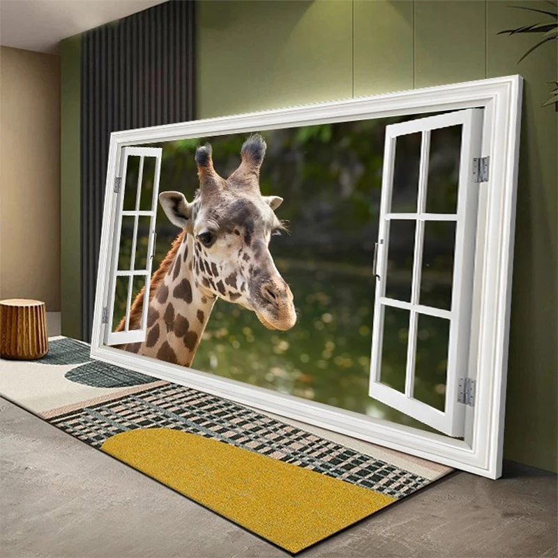 

Giraffe Windows Canvas Wall Art