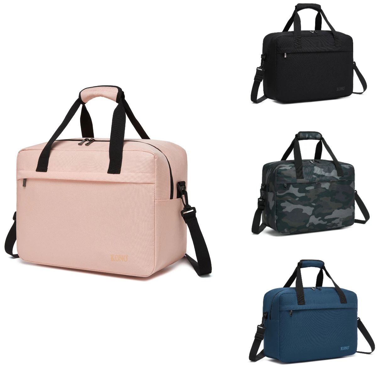 Bolsa de cabina Kono aprobada por aerolíneas, 40 × 30 × 20 cm, gran volumen, como equipaje de mano para viajes, fitness y fin de semana