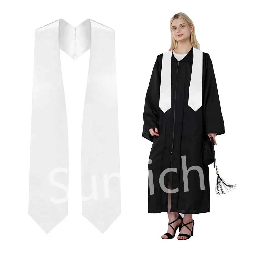 

Satin Unisex Adult Plain Graduation Stole 72" Long for Academic Commencements Celebration Uniform