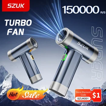 150000 RPM Mini Turbo Jet Fan Turbofan Luft Gebläse Bürstenlosen Motor Handheld Staub Fan Tragbare Lade Reinigung Auto Staubsauger