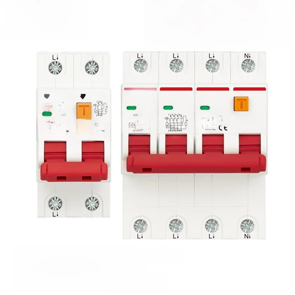 Disjoncteur électronique à courant résiduel, Type A RCBO RCCB MCB AC 2P 230V 4P 400V, Protection contre les fuites de courant court 30mA