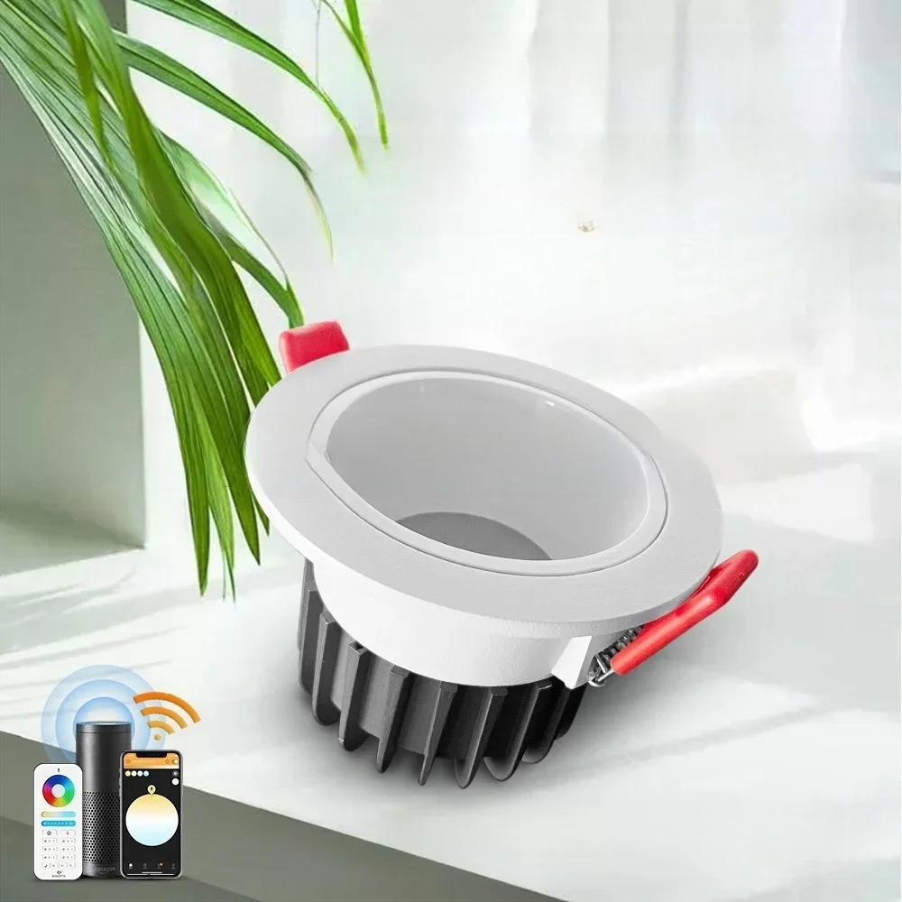 GL-D-006P/007P Gledopto LED Downlight Pro 6W/12W Zigbee 3.0 Smart RGBCCT Waterdicht Werk met Tuya APP/Voice/RF Afstandsbediening - afbeelding 2