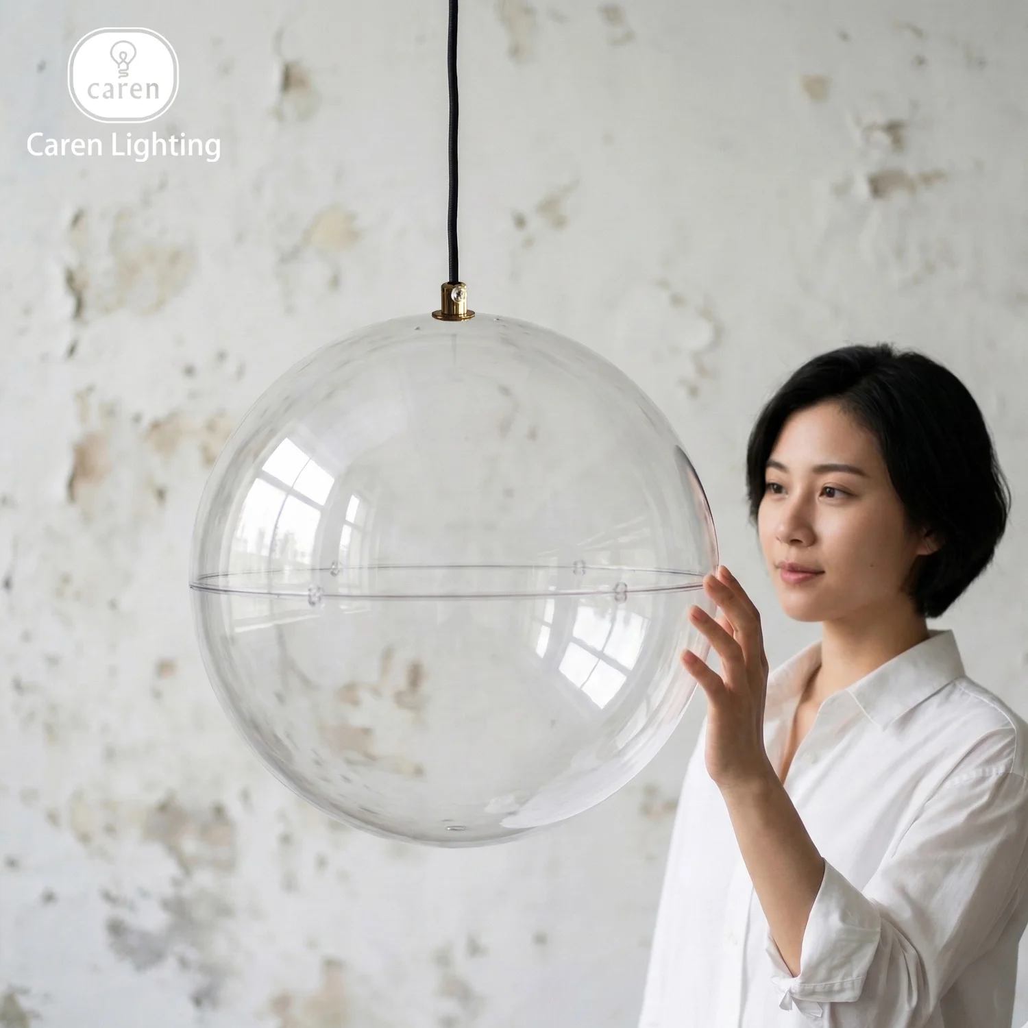 Replacement Clear Sphere Cover for Caren Lighting 40cm Transparent Acrylic Globe Spare Part NOT