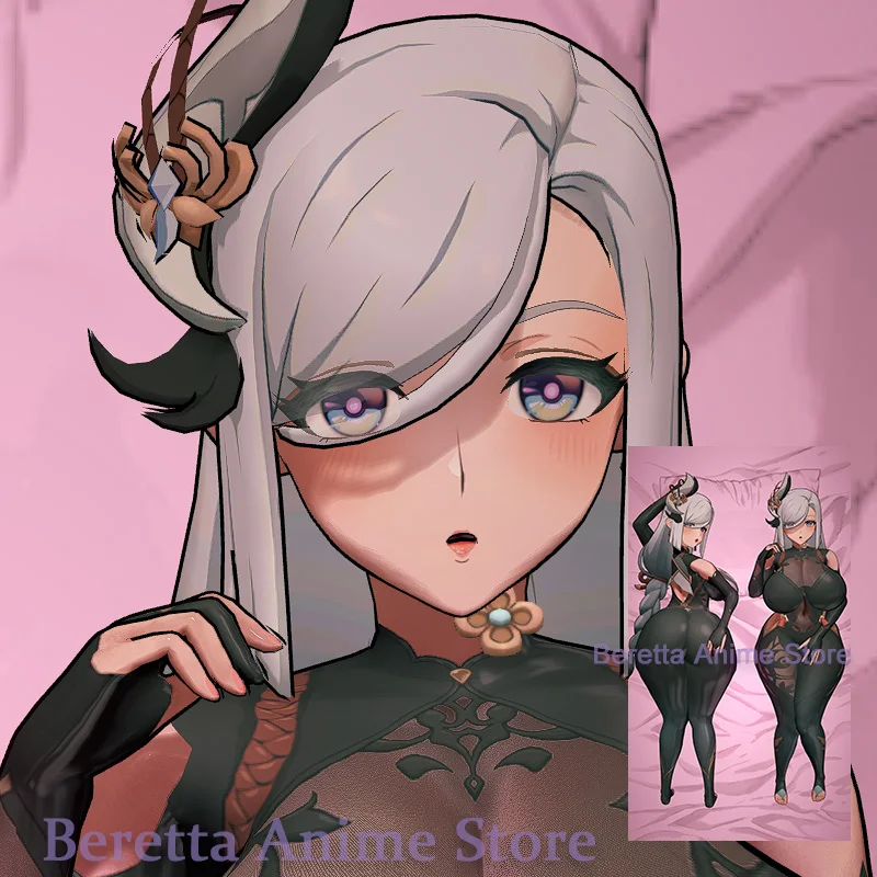 

Dakimakura Shenhe Genshin Impact Anime Double-Sided Print 2WAY Life size Body Pillow Cover