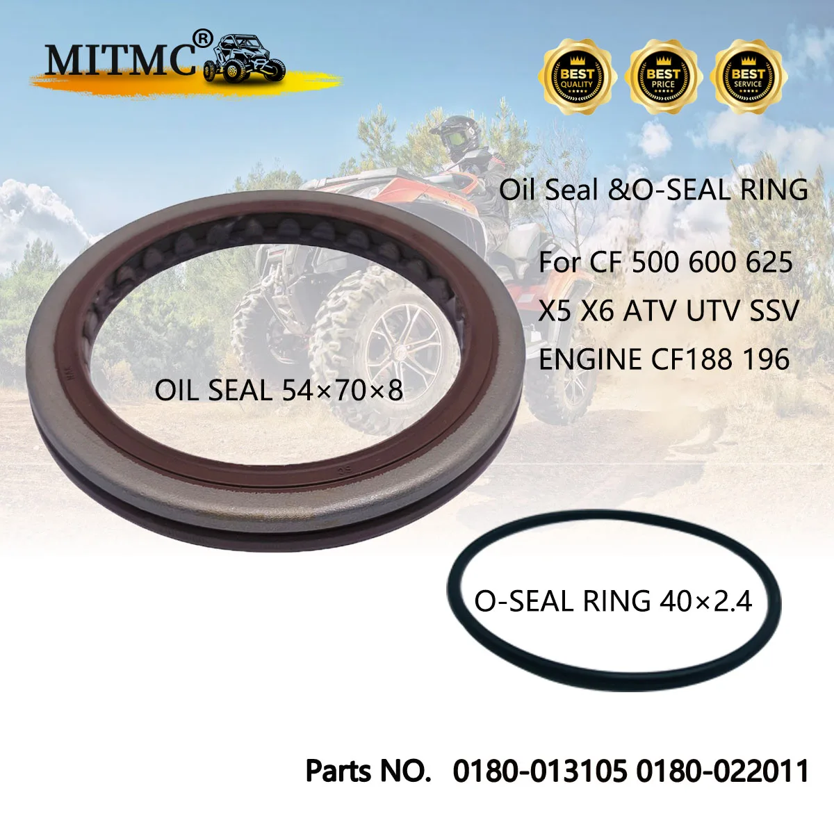 Oil Seal & O-SEAL RING For CF 500 600 625 X5 X6 ATV UTV SSV ENGINE CF188 196 CVT Housing 0180-013105 0180-022011
