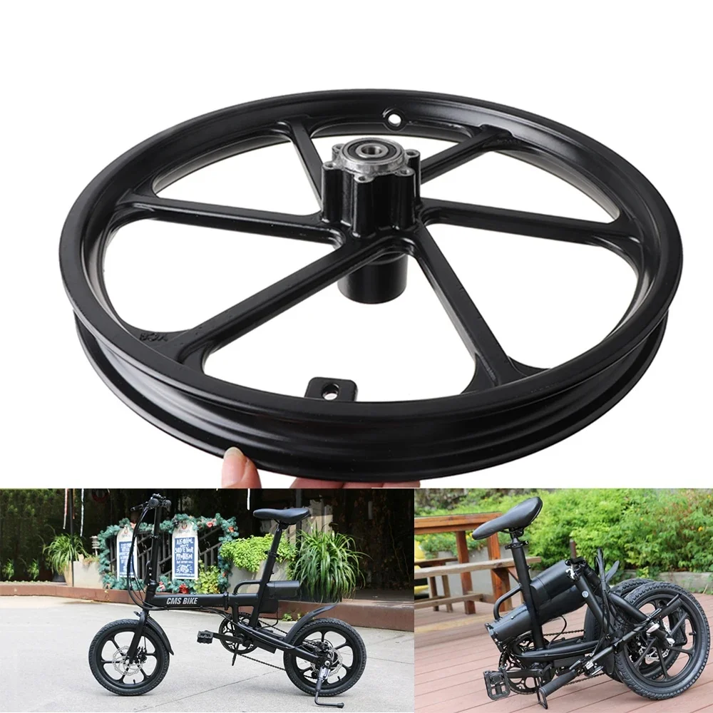 AliExpress NONE 16 inch Aluminum Alloy Wheel Hub 16x1.75 Disc Brake Front Rim For ECMS BIKE F16 F16-PLUS Electric Bike Scooter Folding Bicycles