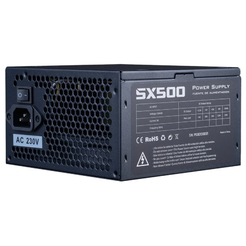 Hiditec SX 500 BULK/ 500W/Fan 12cm power supply/includes 1.5m power cord