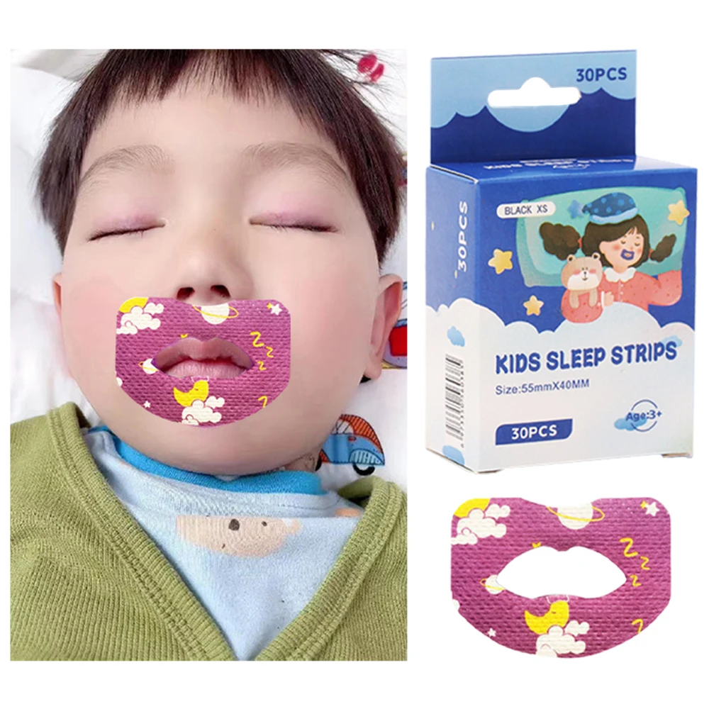 30Pcs/Box Anti-Snoring Stickers for Children Adult Improve Breathing Sleep Better Relieve Close Open Mouth Correction Strips