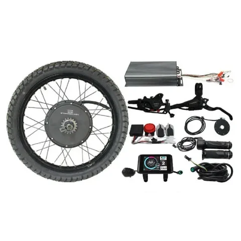 48V-72V 3000-8000W Ebike 17" 18" 19" 21" Motorcycle Rear Wheel Conversion Kit with 3.5T /5T 155mm QS Hub Motor