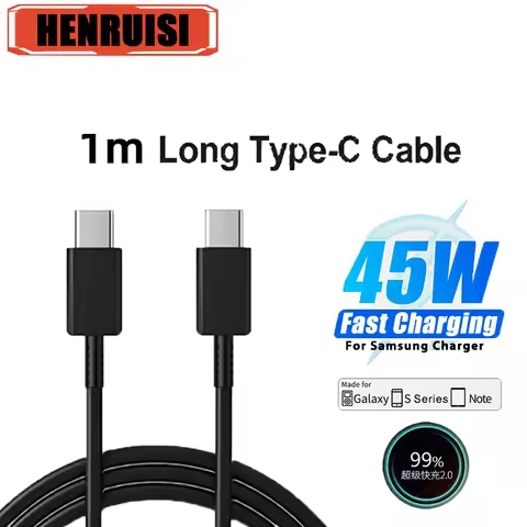 45W For Samsung S21 S20 S22 S23 USB Type C Cable Original Fast Charging For Galaxy Ultra A54 A53 A33 A13 Note Quick Charge Data