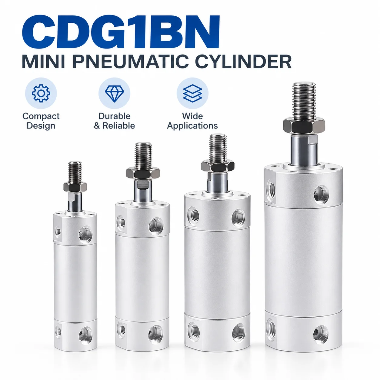 CDG1BN Pneumatic Air Cylinder Double Acting Single Rod Round Cylinder Industrial Automation CDG1BN20 CDG1BN25 CDG1BN32 CDG1BN63