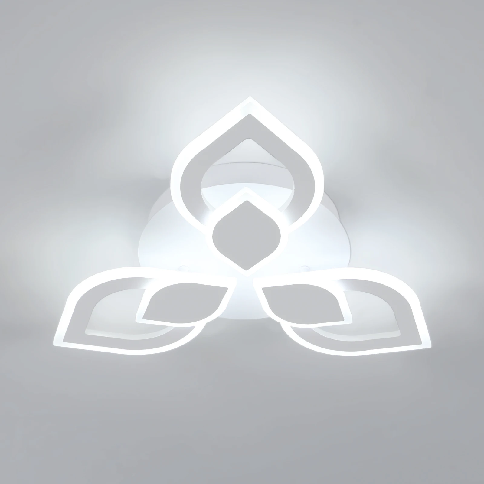 Plafoniera a LED, Lampada da soffitto a LED moderna da 30 W Bianco freddo 6500 K, Lampadario in acrilico bianco per soggiorno, camera da letto, sala da pranzo