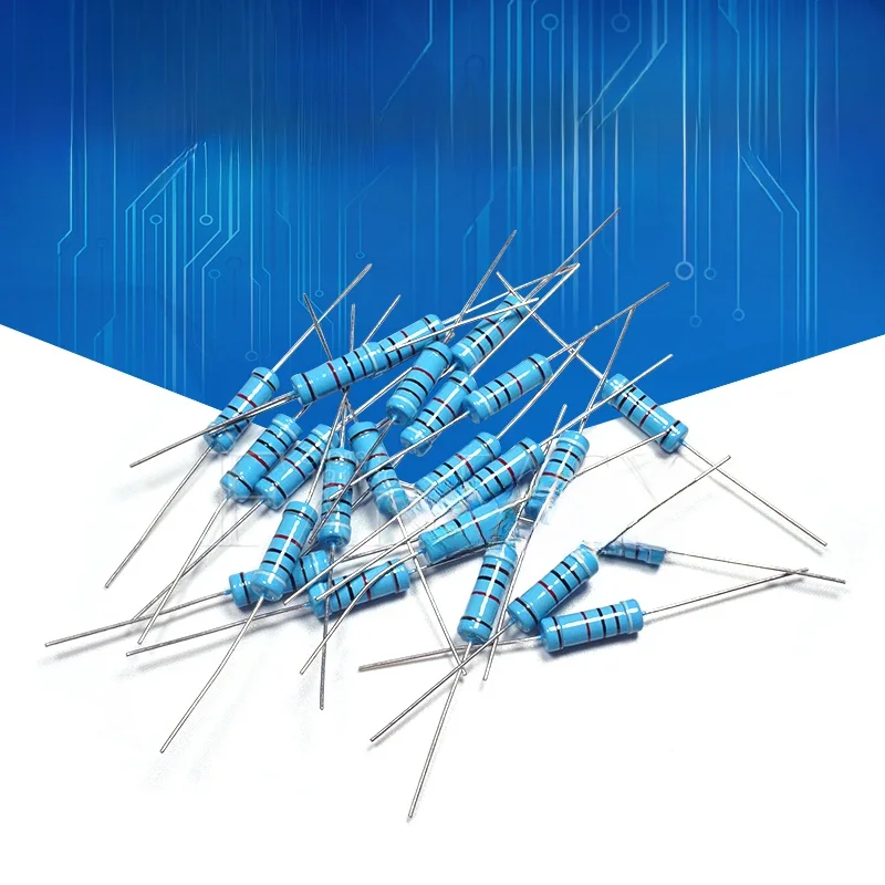 10szt 3W Rezystor z folii metalowej 1% 1R ~ 1M 1R 4.7R 10R 22R 33R 47R 1K 4.7K 10K 100K 1 4.7 10 22 33 47 4K7 ohm — zdjęcie 2