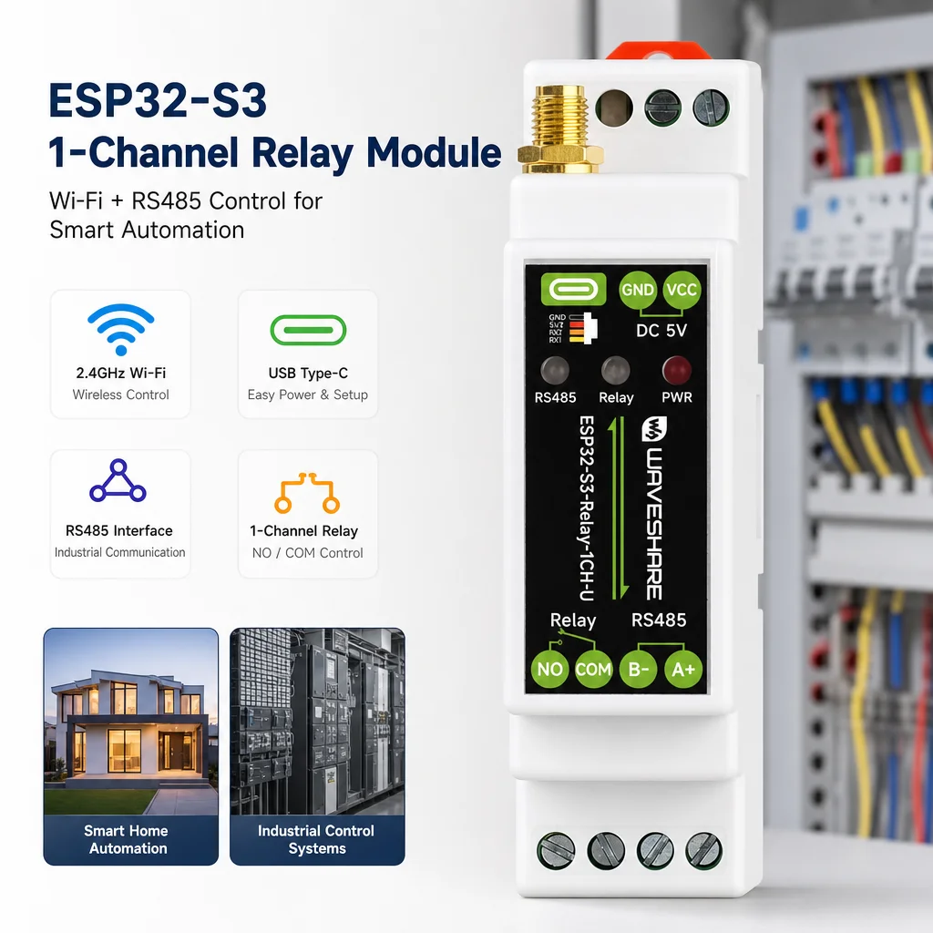 Doit Esp32 - ESP32-S3 1-Kanal-Relaismodul Industriesteuerplatine WiFi Bluetooth Dual-Core