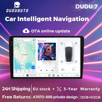 DUDUAUTO EU DUDU3 DUDU7 Pantalla 2K de 9.5" 10.36" Android 13 Radio para Auto Reproductor Multimedia Carplay Inalámbrico Android GPS Dual DTS DSP BT Para BENZ BMW Audi VW SEAT Toyota Fiat Skoda Renault Peugeot Ford Hyundai Honda Kia Unidad Principal Universal de 8 Núcleos A7870 AKM7739 1
