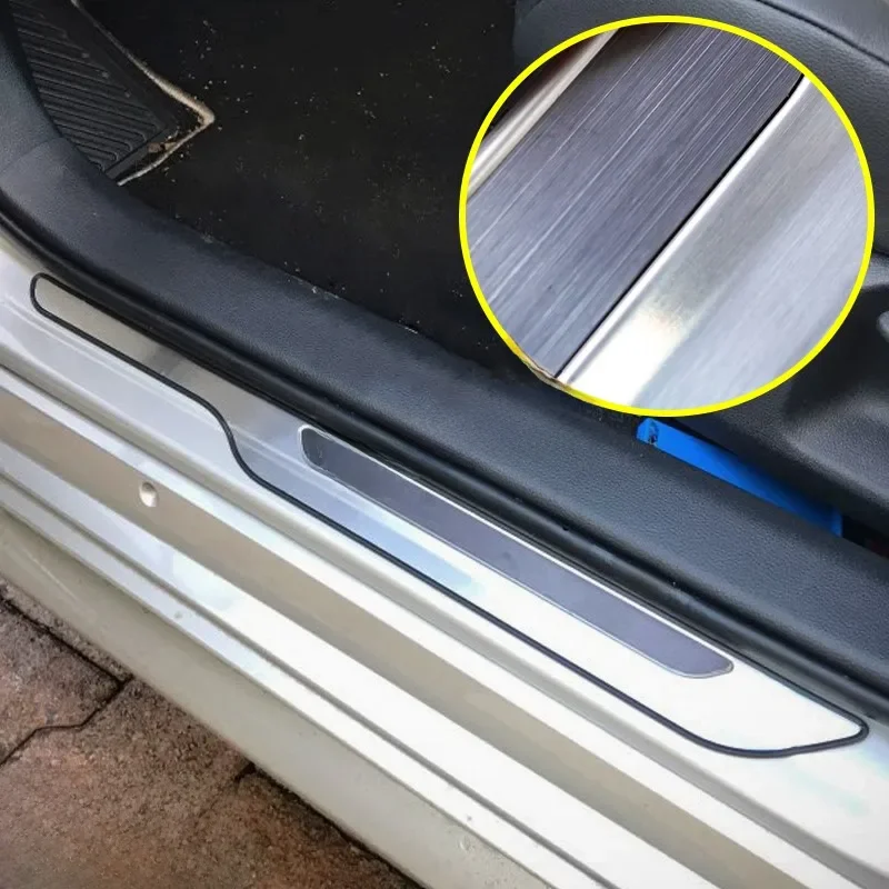 4Pcs Steel Car Outside Door Sill Scuff Plates Cover Protector For 2019-2024 Toyota Corolla Hatchback Sedan Touring Suzuki Swace