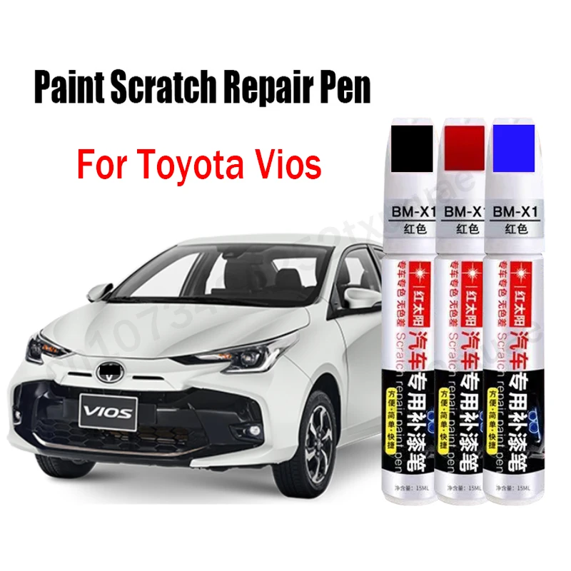 Car Paint Scratch Repair Pen for Toyota Vios Touch-Up Remover Pen Paint Care Accessories Black White Red Blue Gray