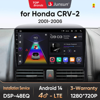 Junsun AI CarPlay 4G Android 14 Car Radio for Honda CR-V CRV 2 2001-2006 Multimedia Player WiFi GPS Navi TouchScreen 360 camera