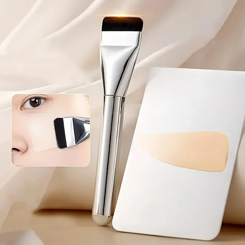 Ensemble de pinceaux et de Palette de maquillage à une ligne, outil de mélange de crème de fond de teint, Kits d'outils de maquillage cosmétique pour Nail Art, 2 pièces