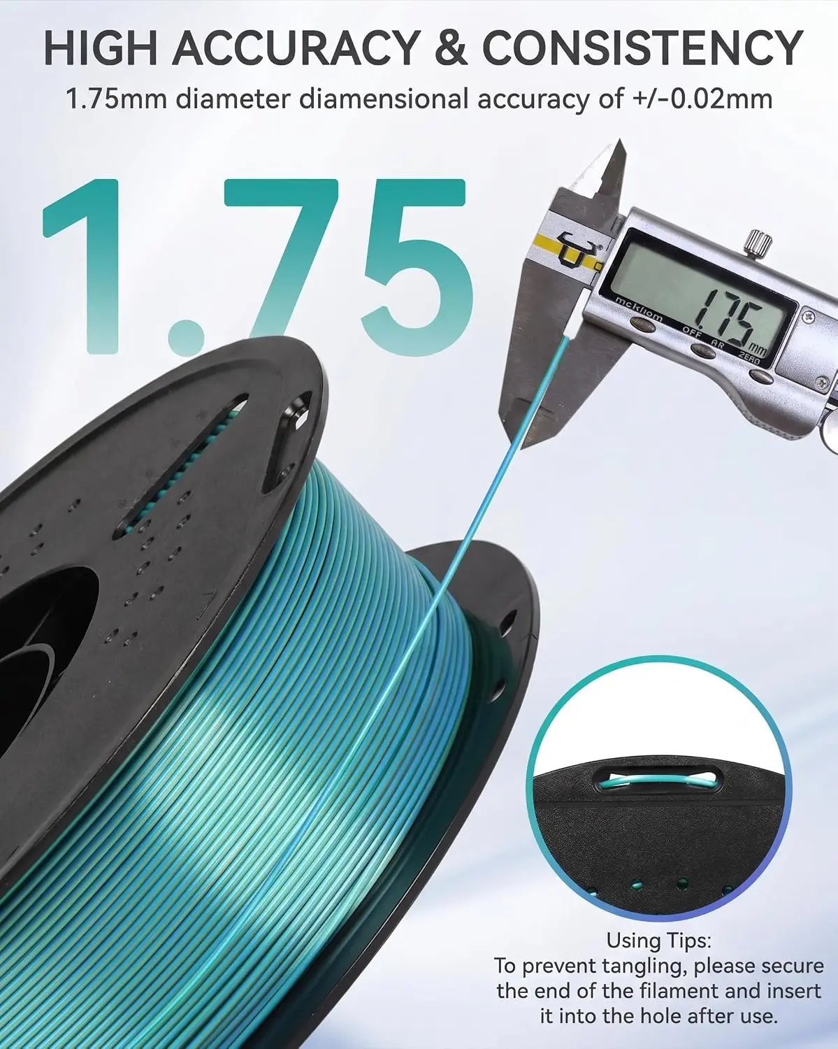 Halloween Silk PLA 1.75mm Dual Color Coextrusion Filament 250g Color Change for Creative 3D Printer Projects