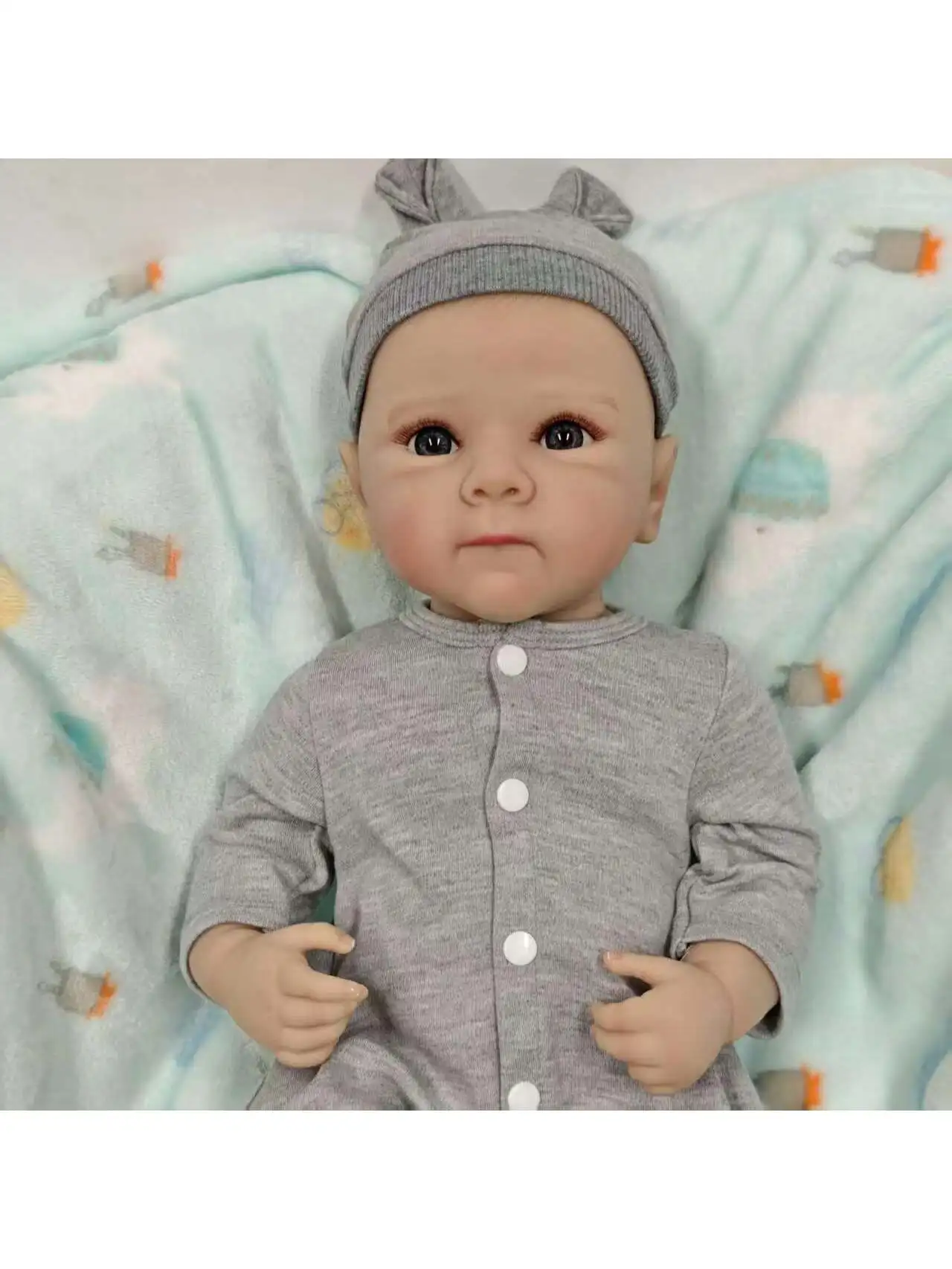 Bambole per bambini rinate realistiche: bambola realistica in vinile morbido e carino da 19 pollici, bambole gonfiabili della vita reale (SOLO BAMBOLA/SENZA ACCESSORI)