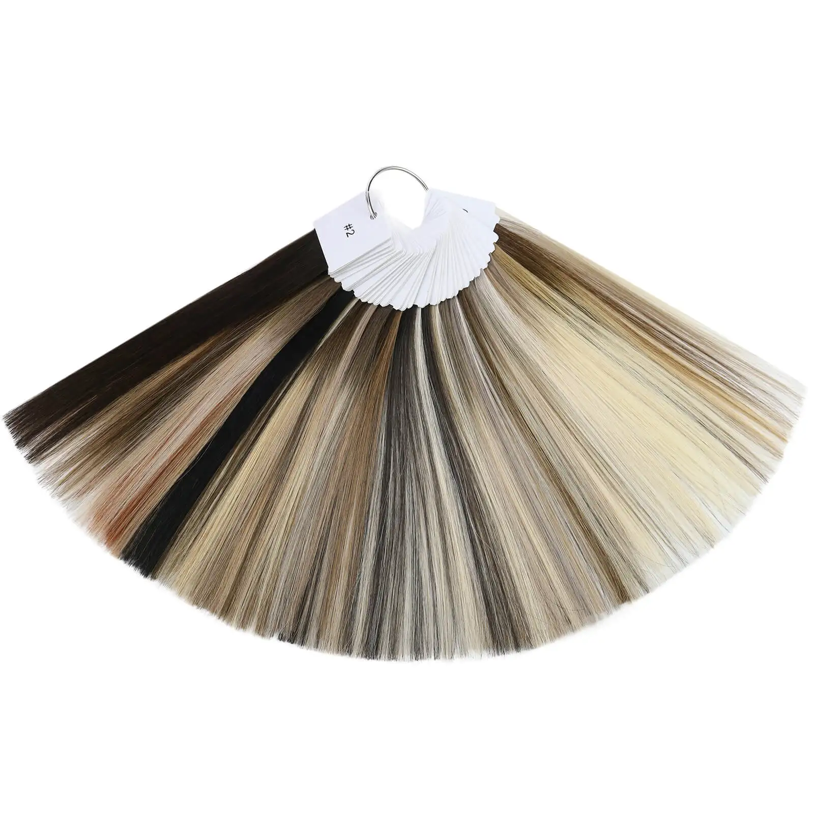 LaaVoo Virgin Color Rings for Salon Coloring Hair and Salon Hair Dyeing Sample Chart Swatch For Wholesale Customers