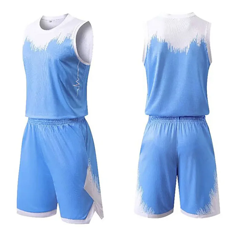 New Season basketball jersey uniform  Men's Basketball Shirt Pants Complete Suits 2pcs Boys Sports Tracksuit Can Custom Logo