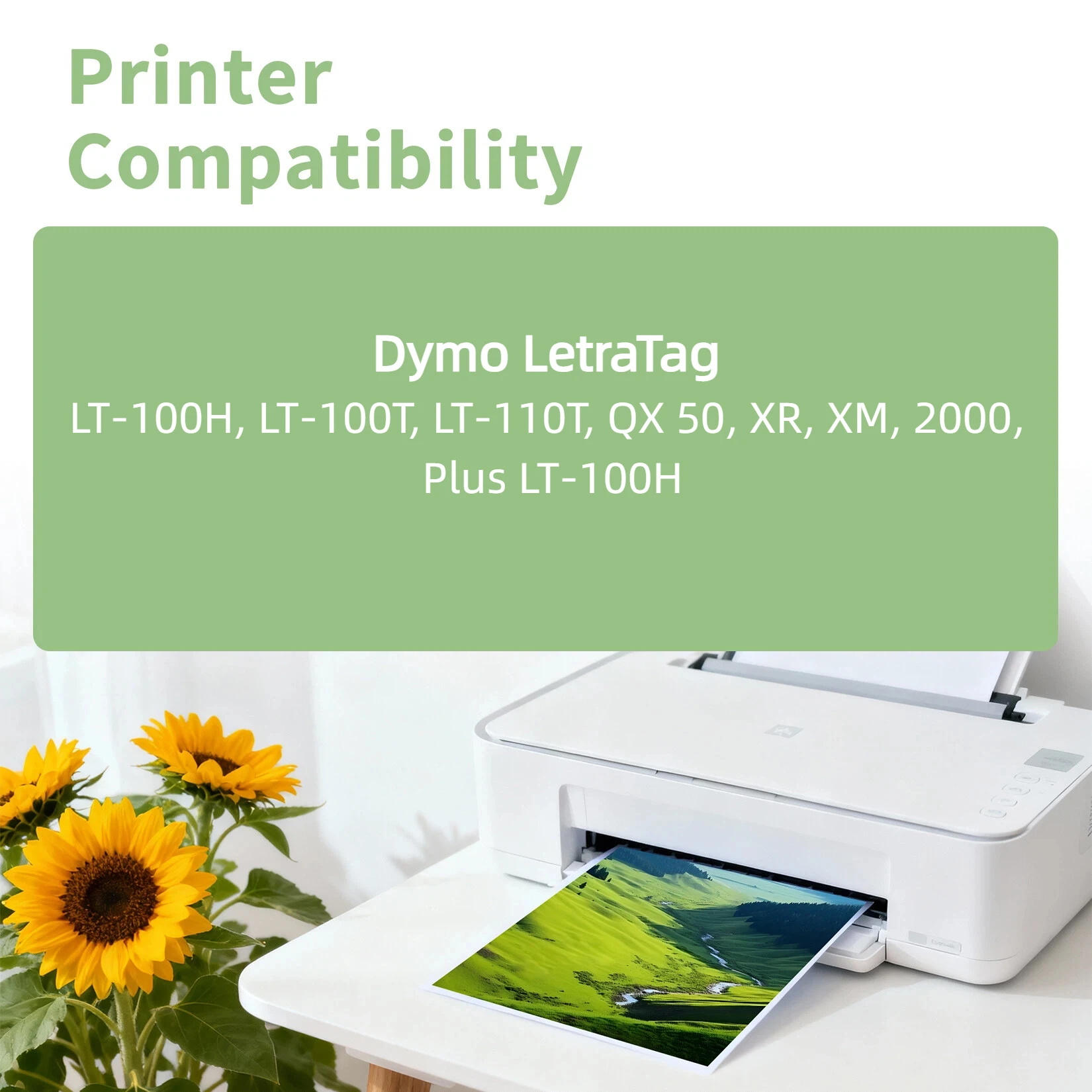 Yowell 5 X 91200/91220/S0721520(12mmx4m) Kompatible Etiketten, kompatibel mit Dymo LetraTag LT-100H, LT-100T, LT-110T, QX 50, XR – Detail 2
