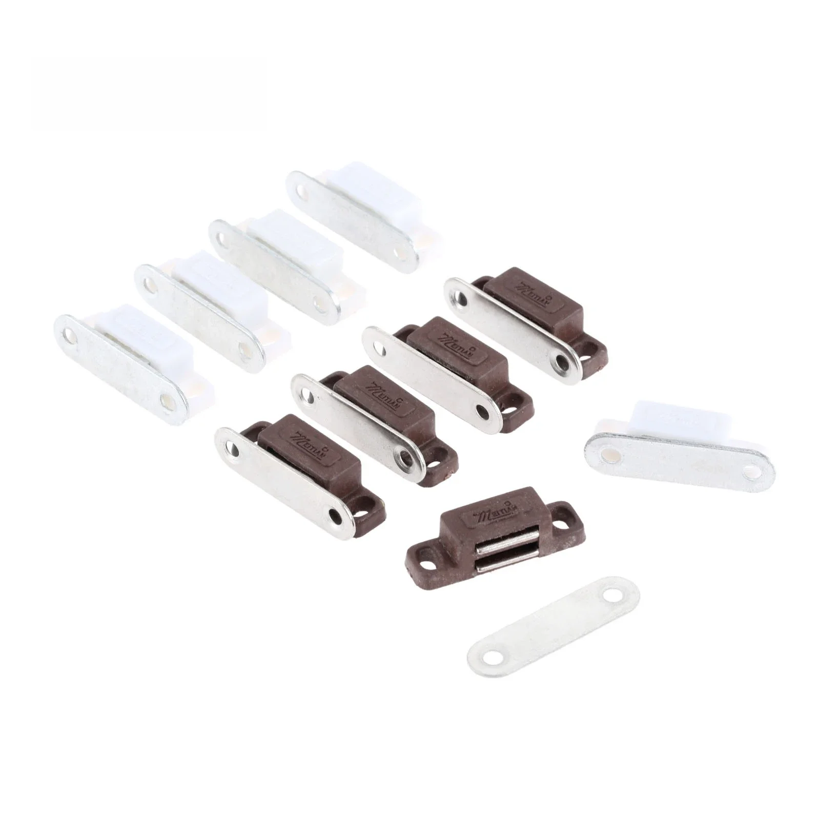 10 sztuk 27x10mm małe magnetyczne zatrzaski do drzwi szafka kuchenna szafka do szafy zatrzask zatrzask śruba biały brązowy sprzęt meblowy — zdjęcie 2