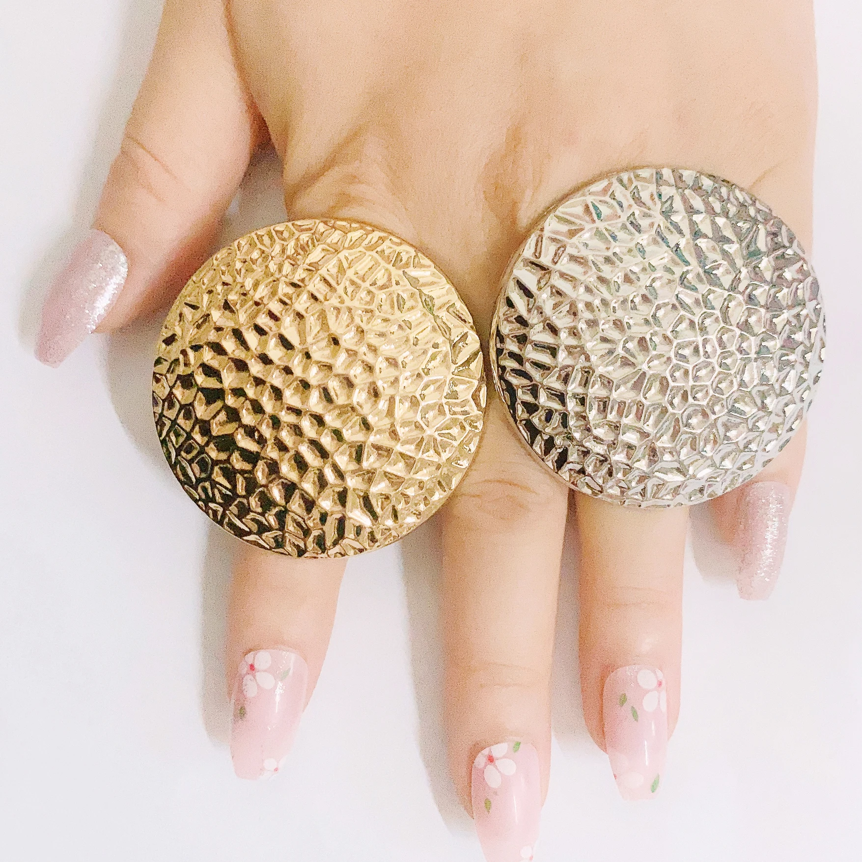 Big Gold Plated Adjustable Ring & Assorted Elements Jewelry Set