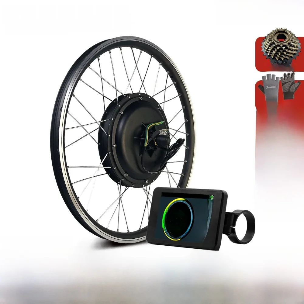 AliExpress LITTLE TT 48V 2000W Electric Bike Conversion Kit Brushless Front/Rear Hub Motor Wheel For Ebike Conversion Kit 20 24 26 27.5 28 29in 700C