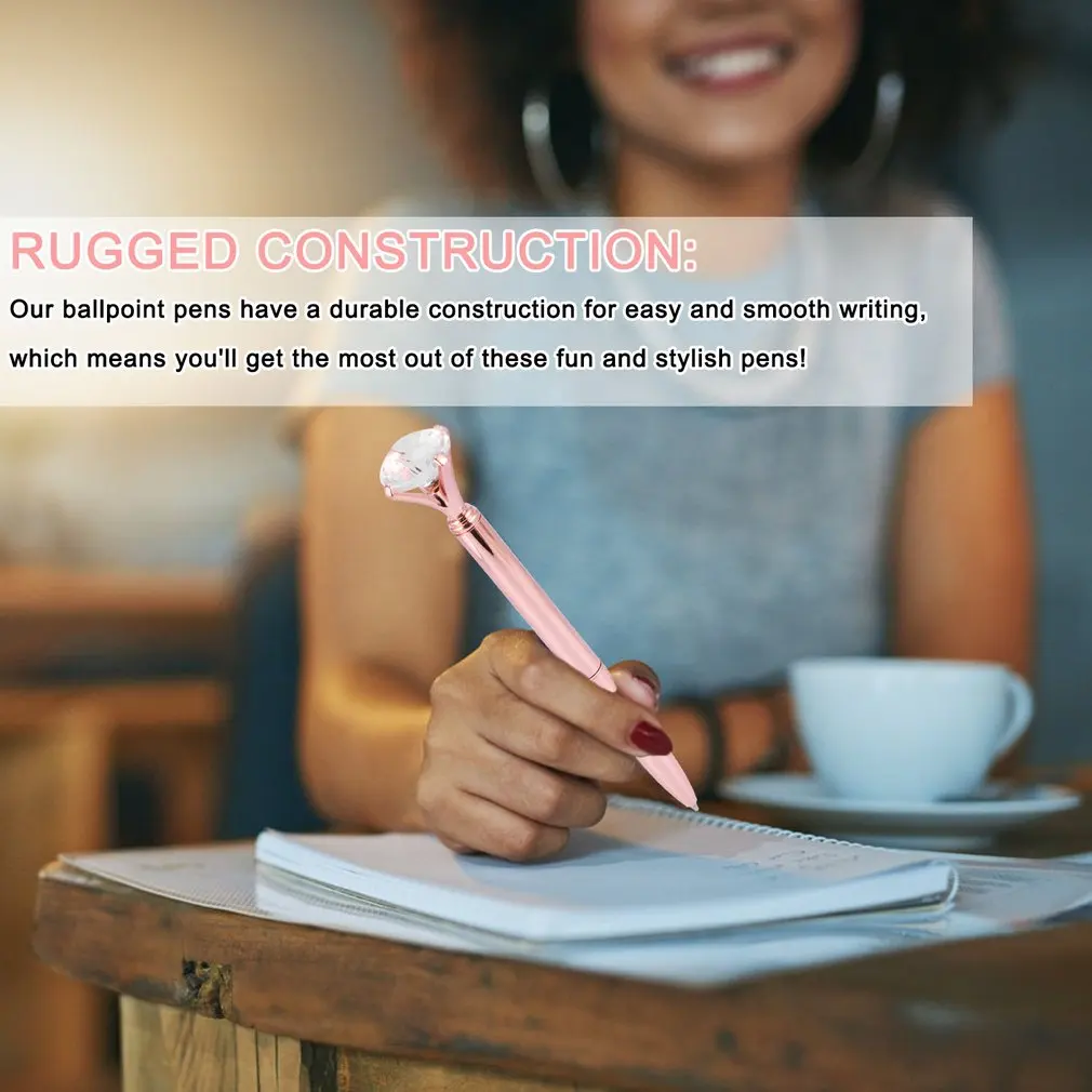 Роскошная портативная большая ручка с кристаллами шариковые ручки канцелярские принадлежности шариковая ручка товары для дома офиса школы Прямая поставка оптовая продажа