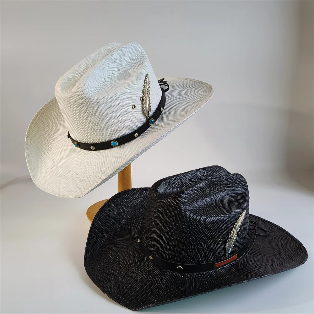 남성용 스티프 스트로 카우보이 모자 여성용 와이드 브림 - Cowboy Hat Straw 리뷰 및 가격