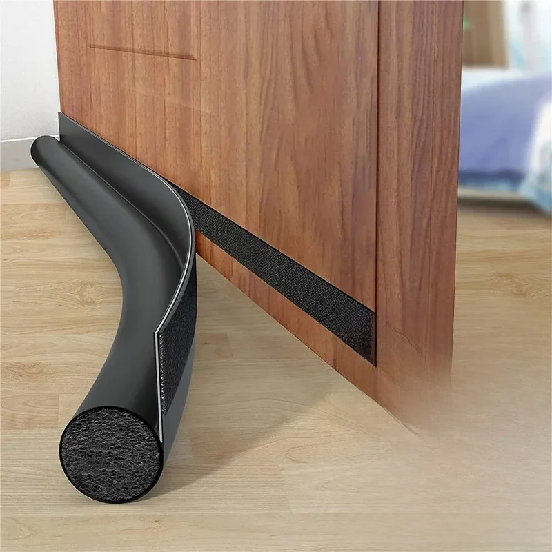 Bande d'étanchéité pour bas de porte, 93cm, bouchon Flexible de réduction du bruit du vent, bloqueur sous la porte, Anti-Collision, Anti-poussière, bandes insonorisées
