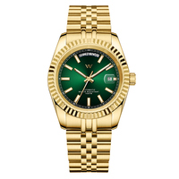 WM Watch Automatic Mechanical Watches Man Business Week Display 100M Water Resistant AR Coated Sapphire Welly Merck 187M-2-WM