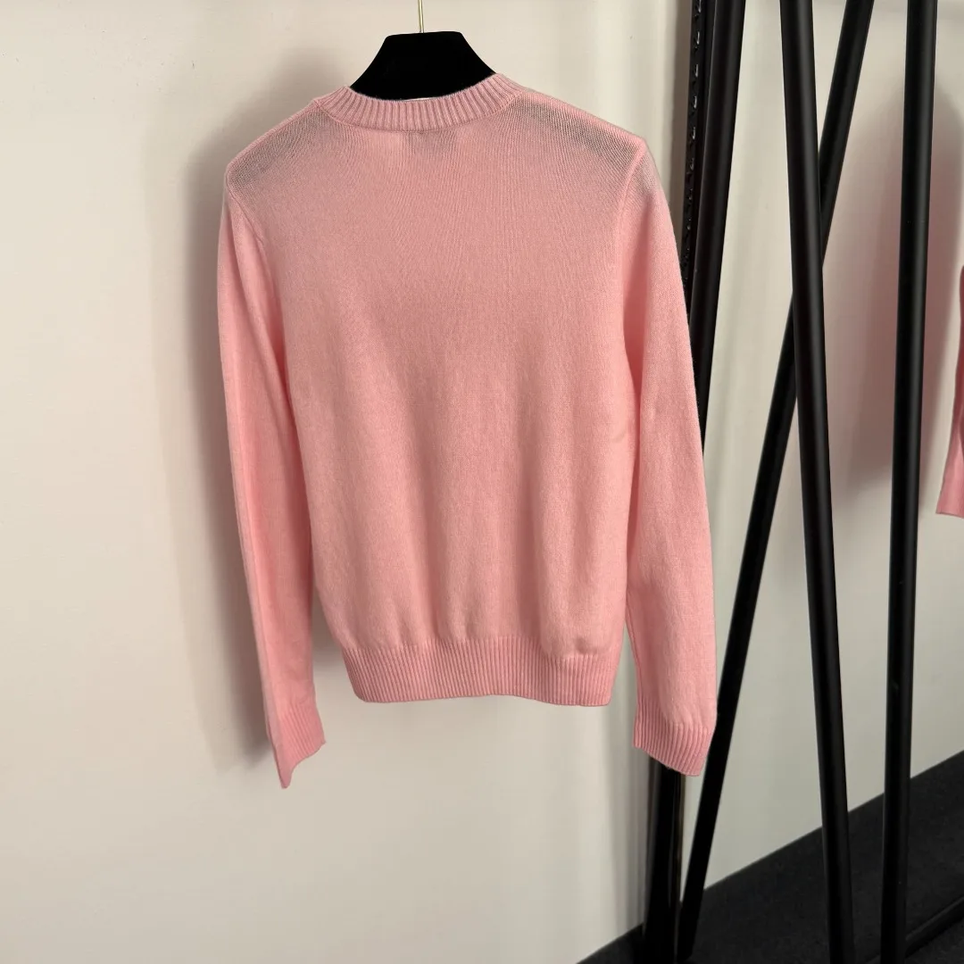 25 outono/inverno novo suéter de malha com gola redonda para mulheres, moderno e casual, estilo simples, suéter de manga comprida de malha